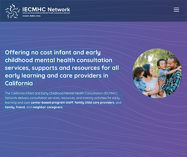 Graphic of the Infant and Early Childhood Mental Health Consultation Network website homepage